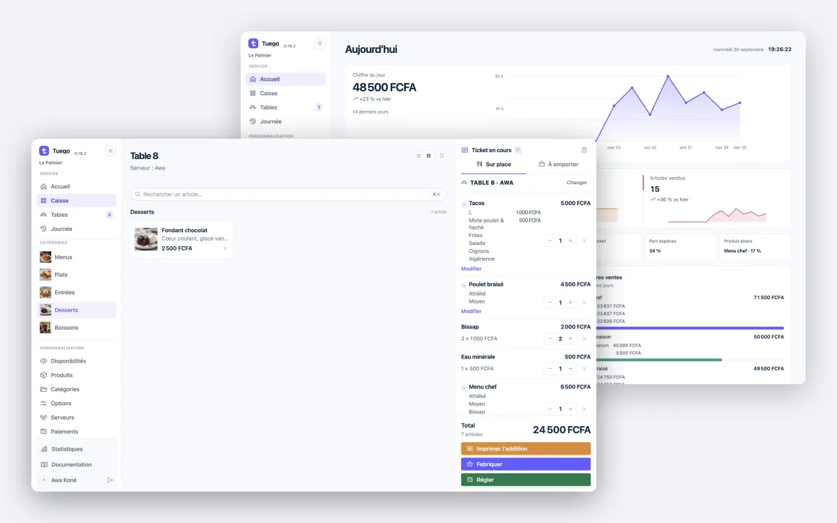 Tuego · Logiciel de caisse